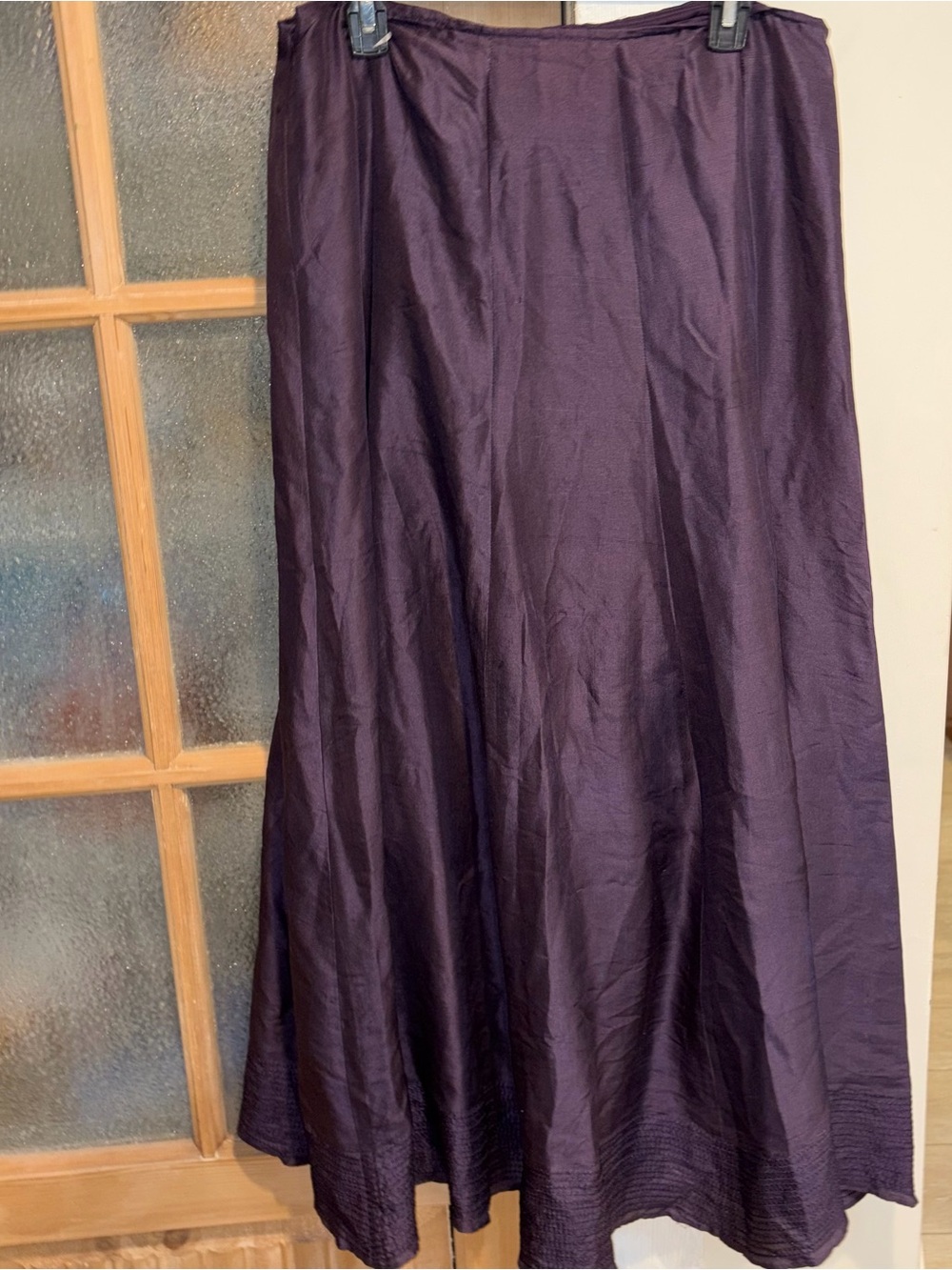 Sundance 100% Silk Maxi Skirt Full Purple size 12 - Picture 4 of 9